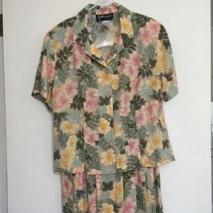 Sag Harbor Floral Blouse & Skirts